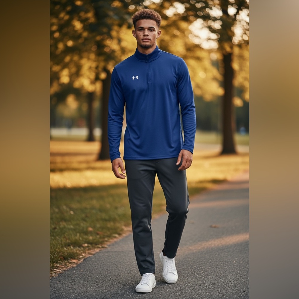 UA Blue 1/4 Zip Long Sleeve Shirt Small NWT | Performance Layer
